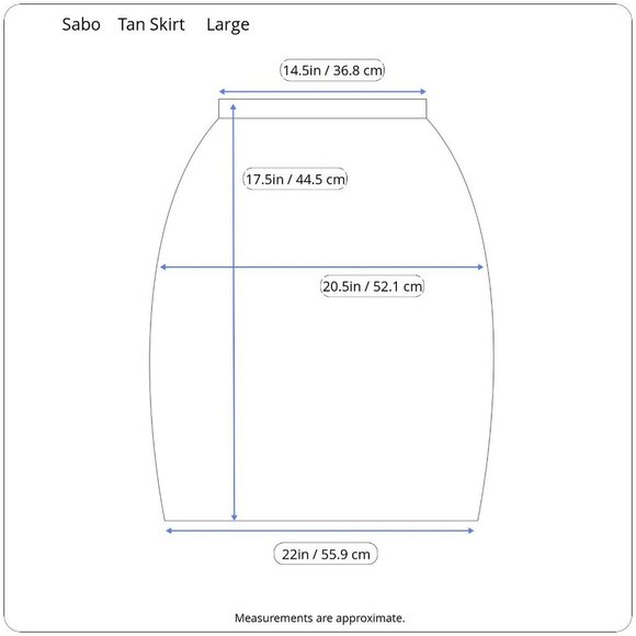 Sabo Tan Brown Pencil Skirt Cotton Linen Blend Business Casual Neutral Large L - Picture 14 of 15